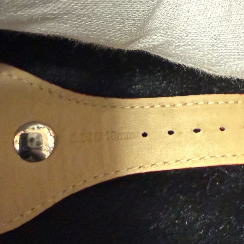 MICHELE Deco 18mm Watch Alligator Cuff Band RED. Rare! - Picture 2 of 7